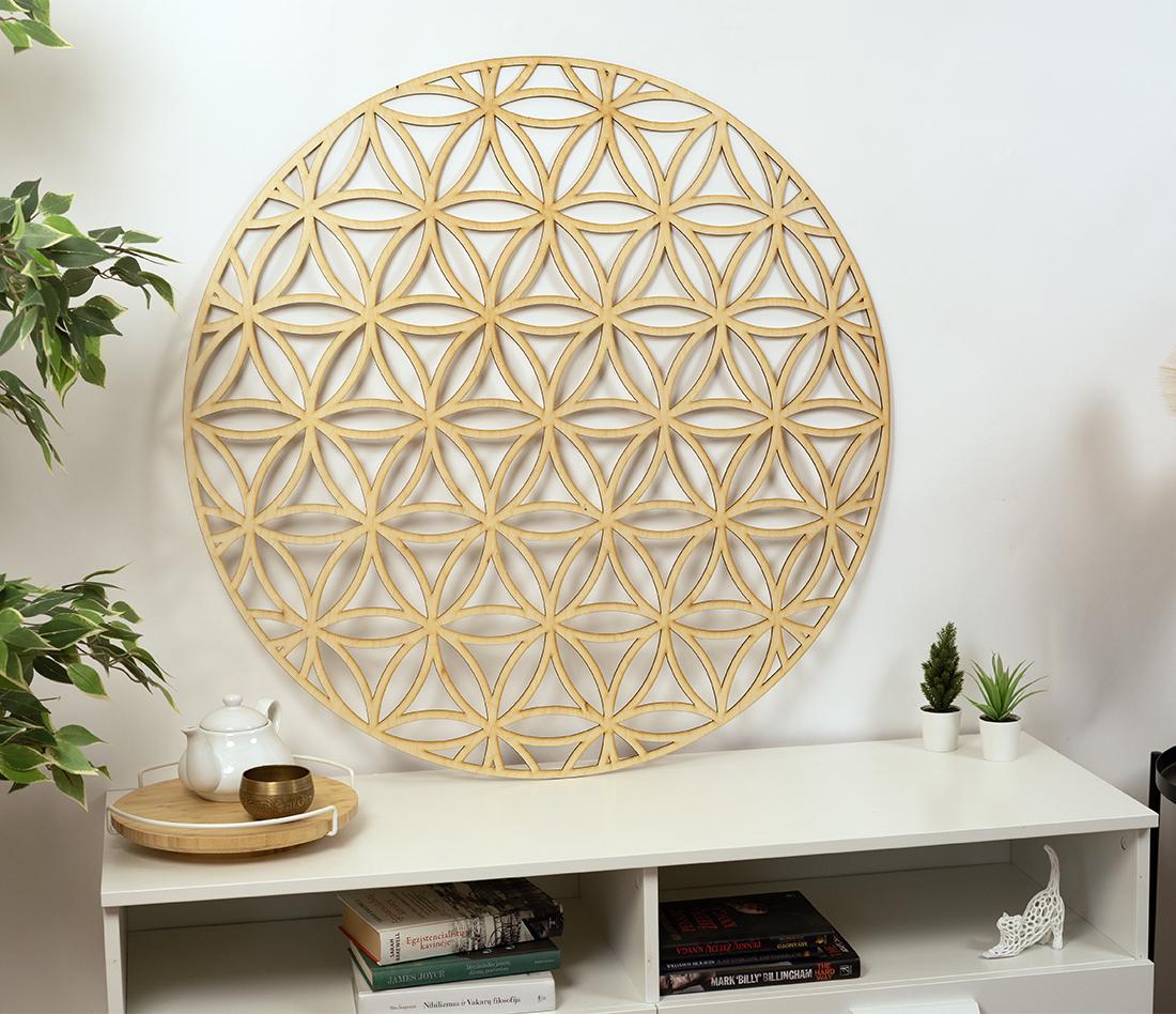 Flower of Life Wooden Wall Art, Sacred Geometry Stencil - Etsy