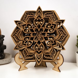 Mandala Wood Wall Decor, Home Wall Art, Spiritual Wooden Gift, Bohemian Decoration Accent, Minimalistic Sacred Geometry, Zen Gift for Him