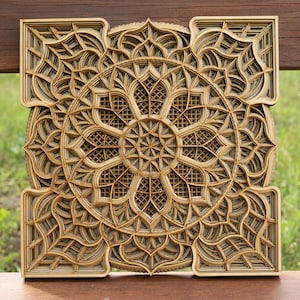 Mandala Holz Wandkunst, große hölzerne Boho Wohnkultur, spirituelles Geschenk, Boho Dekoration Akzent, Heilige Geometrie spirituelles Geschenk