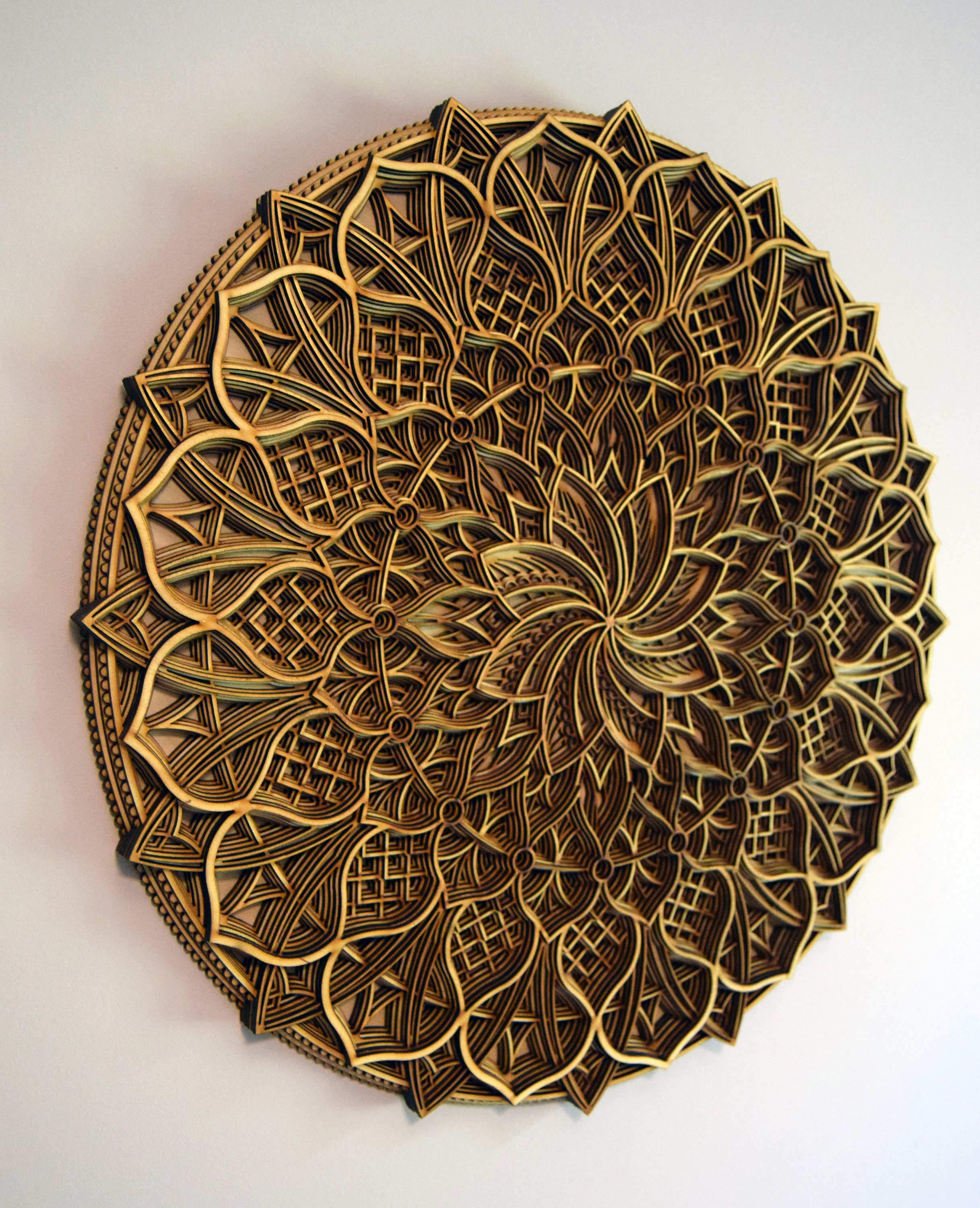 Mandala Wood Art Bohemian Wall Décor Apartment Decor Mandala Etsy