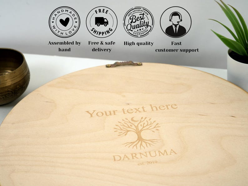 Mandala de madera para pared – Decoración geométrica de mapa del mundo imagen 10
