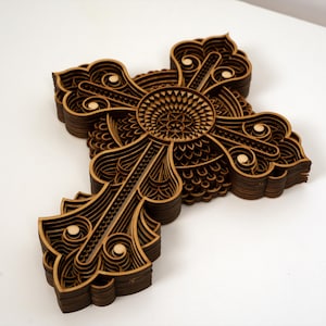 Símbolo de protección de la cruz de madera, decoración de pared cristiana, arte minimalista católico religioso del cristianismo, decoración espiritual de la iglesia del hogar