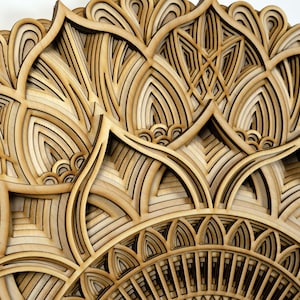 Bohemian Style Mandala Wall Hanging – A detailed wood-cut mandala that enhances your home with a peaceful and artistic vibe