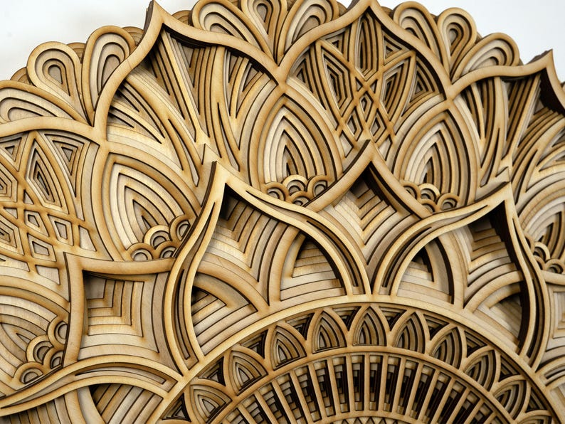 Bohemian Style Mandala Wall Hanging – A detailed wood-cut mandala that enhances your home with a peaceful and artistic vibe