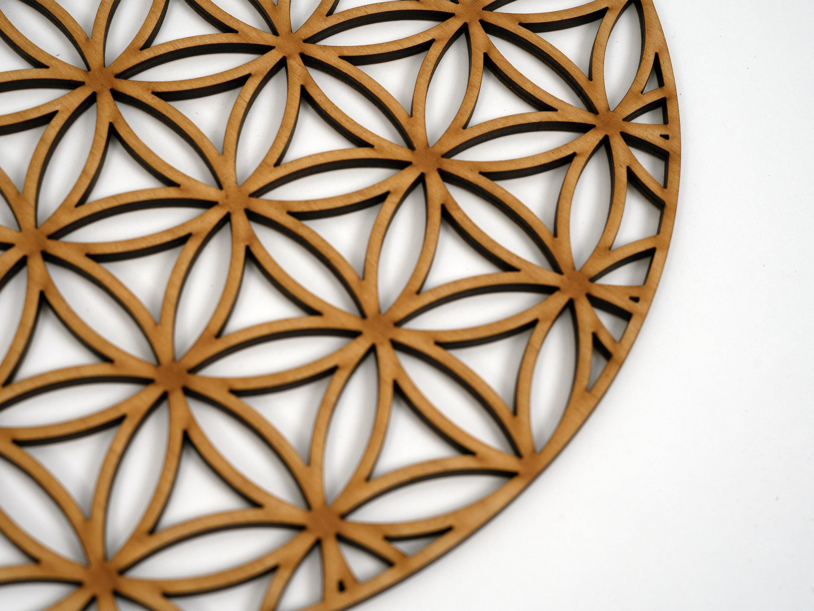 Flower of Life Wooden Wall Art, Sacred Geometry Stencil - Etsy