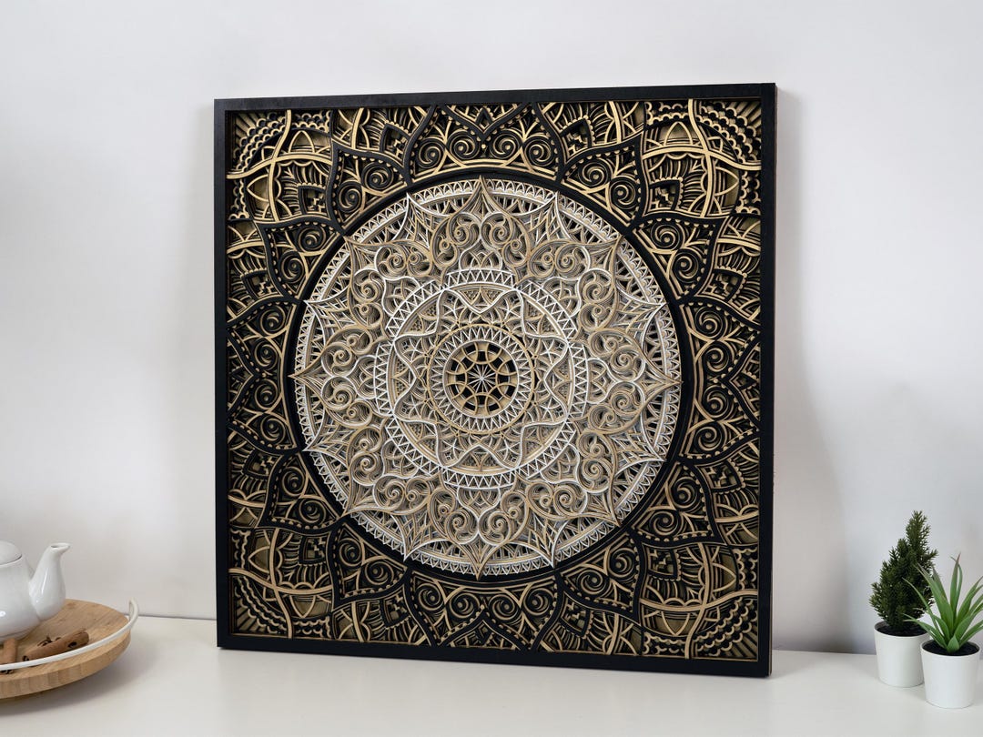Wooden Mandala Wall Decor: Boho Zen Art, Sacred Geometry - Etsy