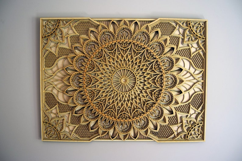 Wood Mandala,  Apartment Decor, Elegant Wall Art 