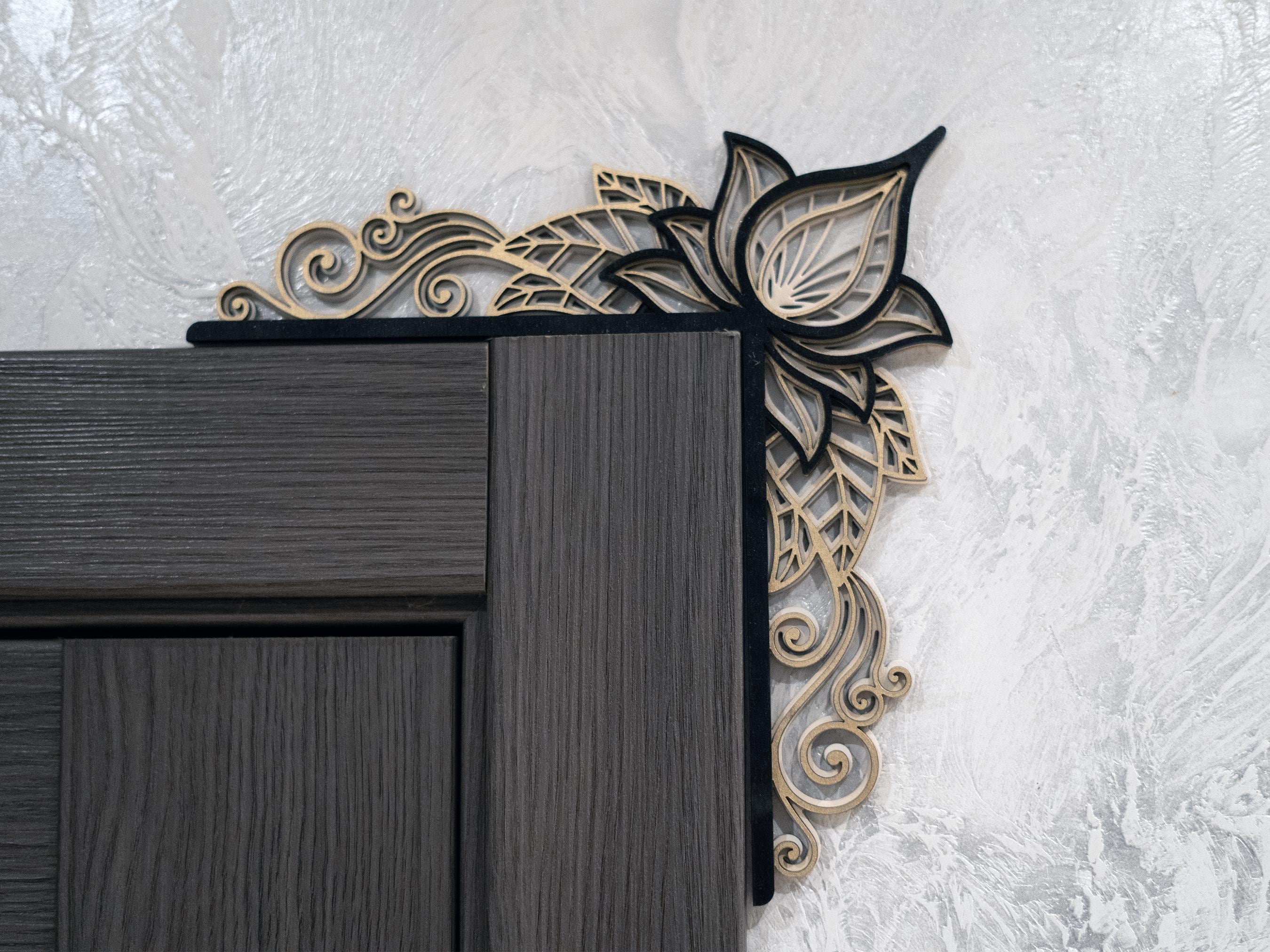 DOORWAY CORNER TOPPER: Intricate Mandala Design for a Stunning Entrance, Enhance Your Entryway with Style, Mandala Wall Decor Minimalist Art