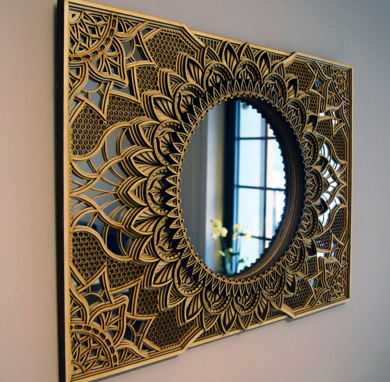 Wall Mirror Large Mirror Wall Décor Mandala Wall Art - Etsy