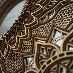 Contemporary-inspired mandala mirror piece radiating sophistication, perfect for open-concept living areas