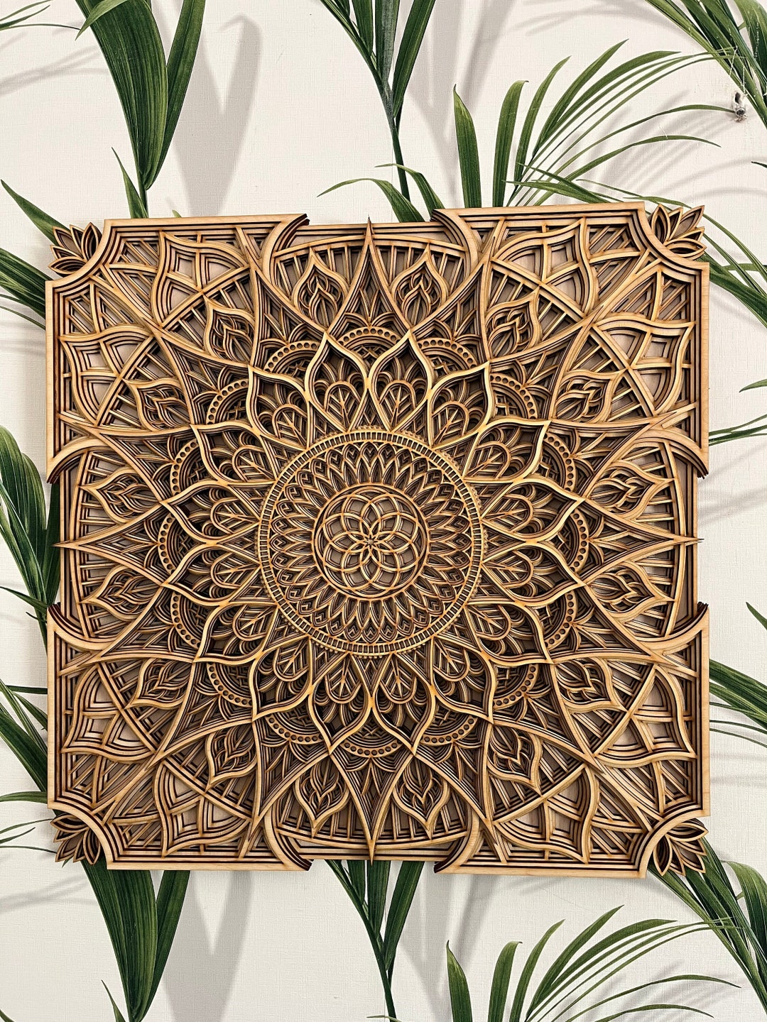 MANDALA WOOD ART Geometric Wood Wall Spiritual Decor Sacred Etsy