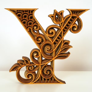 Letras de madera personalizadas independientes, letras personalizadas en 3D, arte de pared de madera natural, regalo de boda rústico hecho a mano, alfabeto de decoración boho