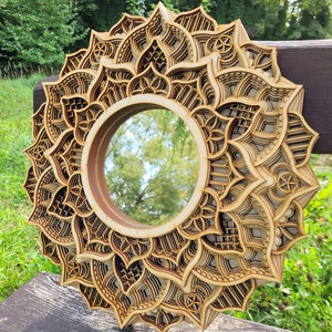 MIRROR MANDALA WALL Art Mirror Ornate Mirror Boho Decor Handmade Mirror Moving Gift Art Art Deco Mirror Hanging Mirror Decorative Mirror