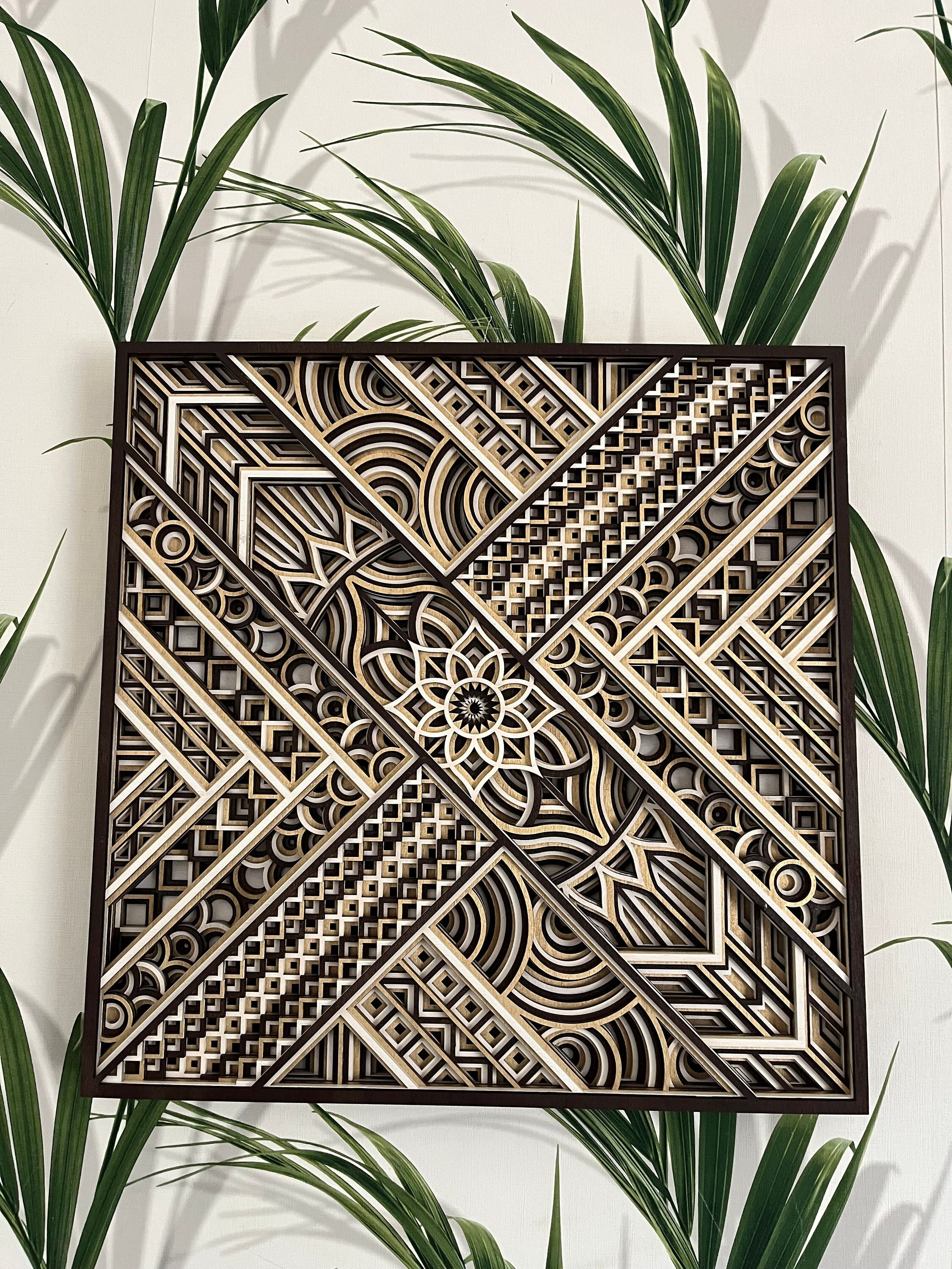 3D Mandala Wood Wall Art – Sacred Geometry Home Decor - Etsy