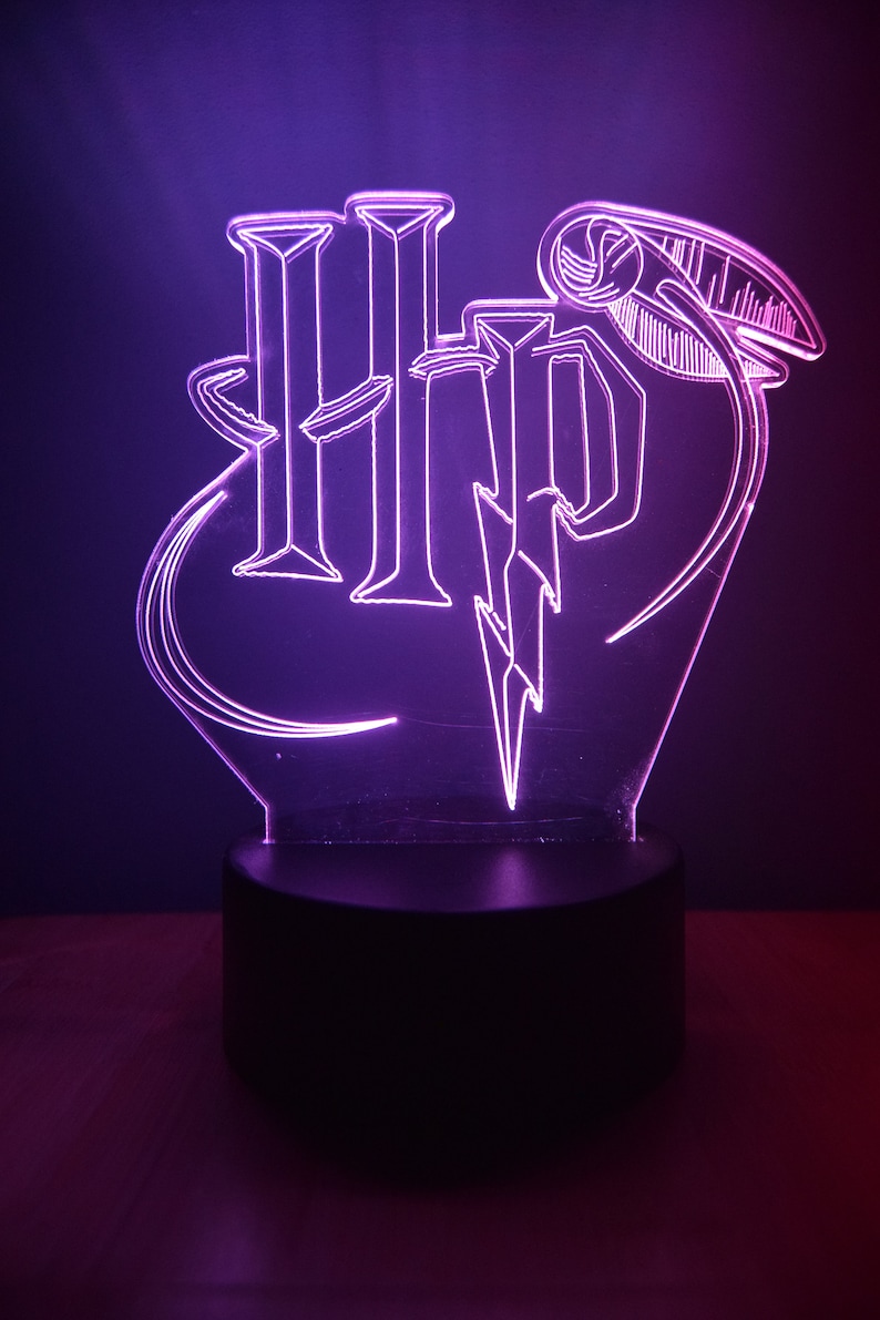 3D LED LAMP Led Lights Lamp Changing Colors Harry Potter Etsy