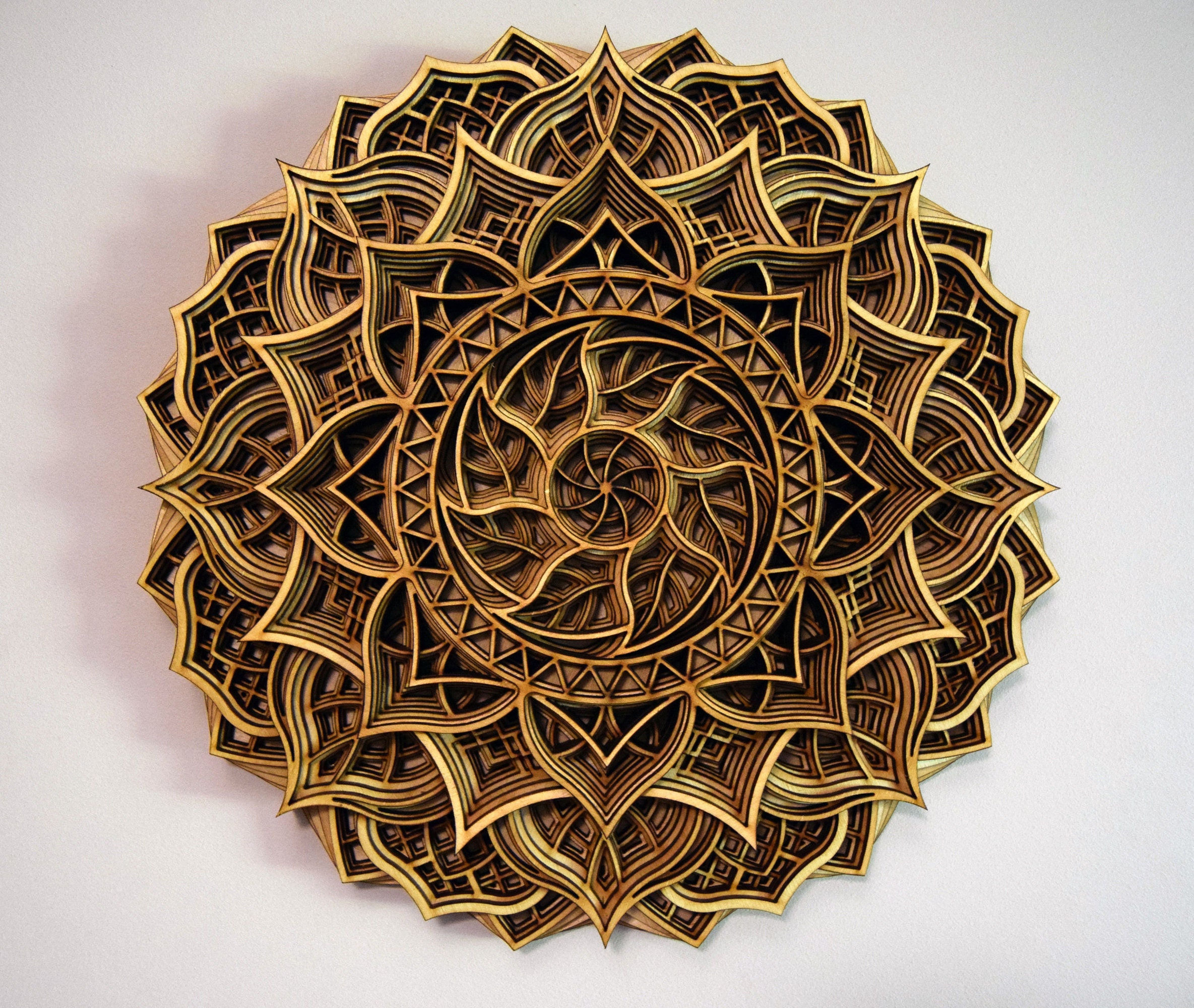 Wood Mandala Mandala Wood Art Spiritual Wall Art Etsy