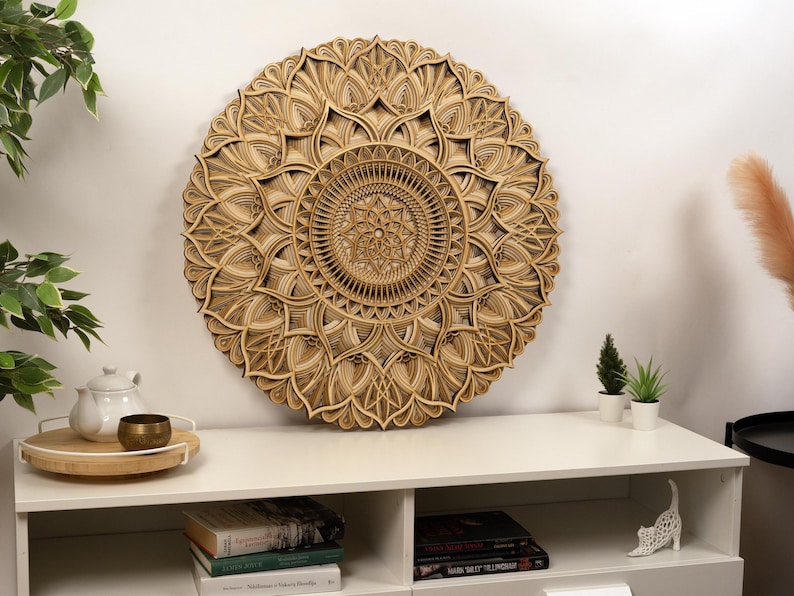 Sacred Geometry Mandala Art – A stunning geometric wall hanging that symbolizes balance, harmony, and spirituality