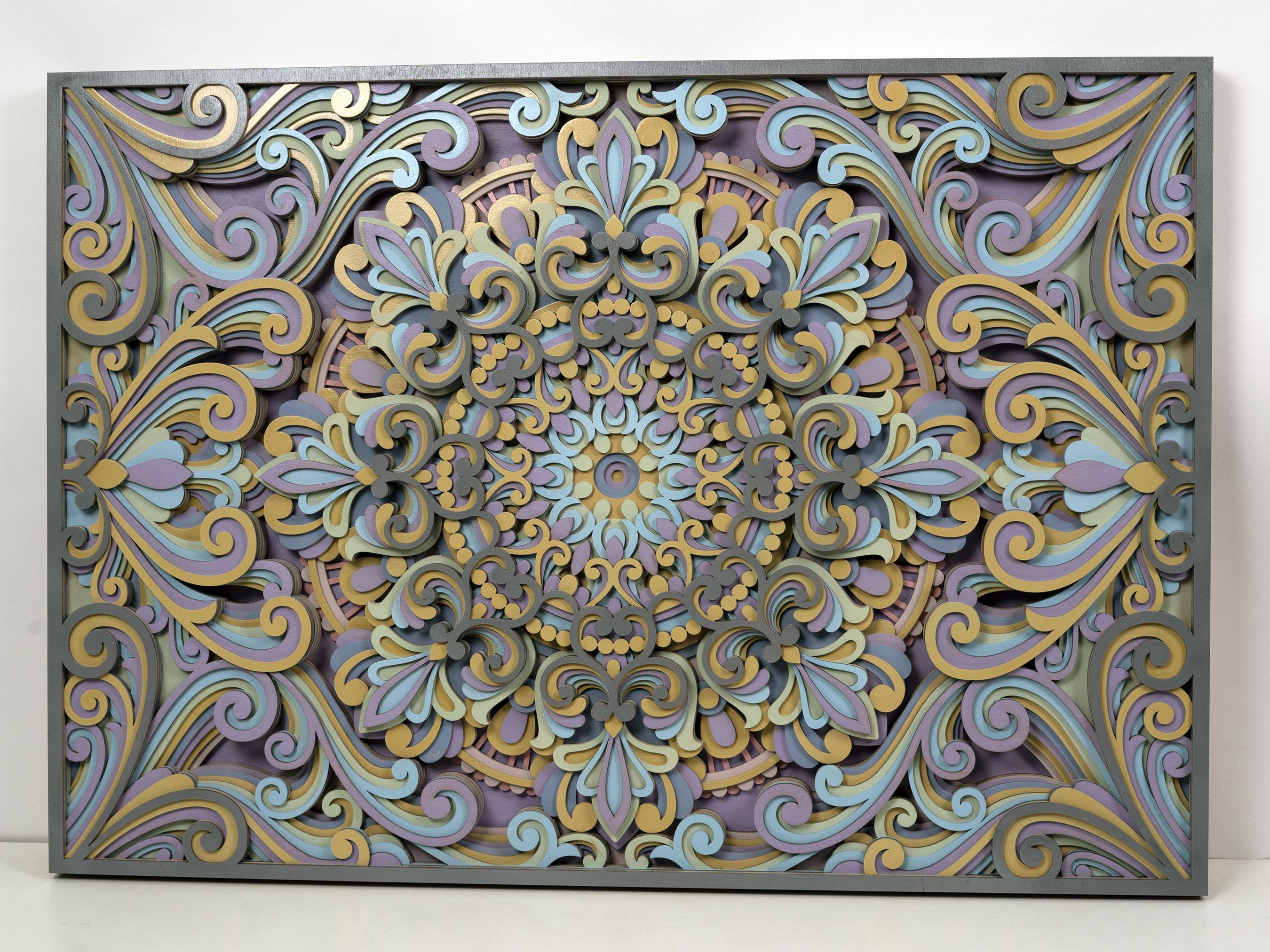 Layered Wooden Mandala Wall Art – Boho Multicolor Home Decor Panel - Etsy