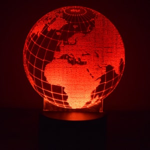 Weltkarte Globe LED-Lampe, Europa Karte Nachtlichtlampe, Farbwechsel Schreibtischlampe, Globus Stimmungslicht, personalisierte Geschenke, runde Erde