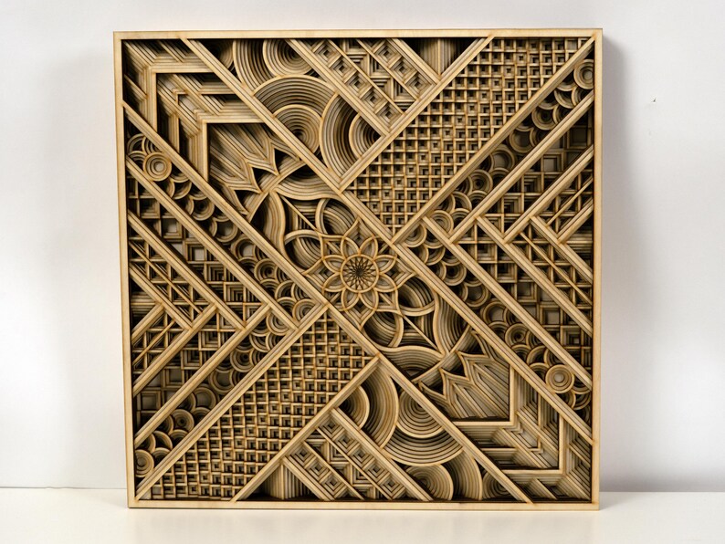3D Mandala Wood Wall Art – Sacred Geometry Home Decor - Etsy