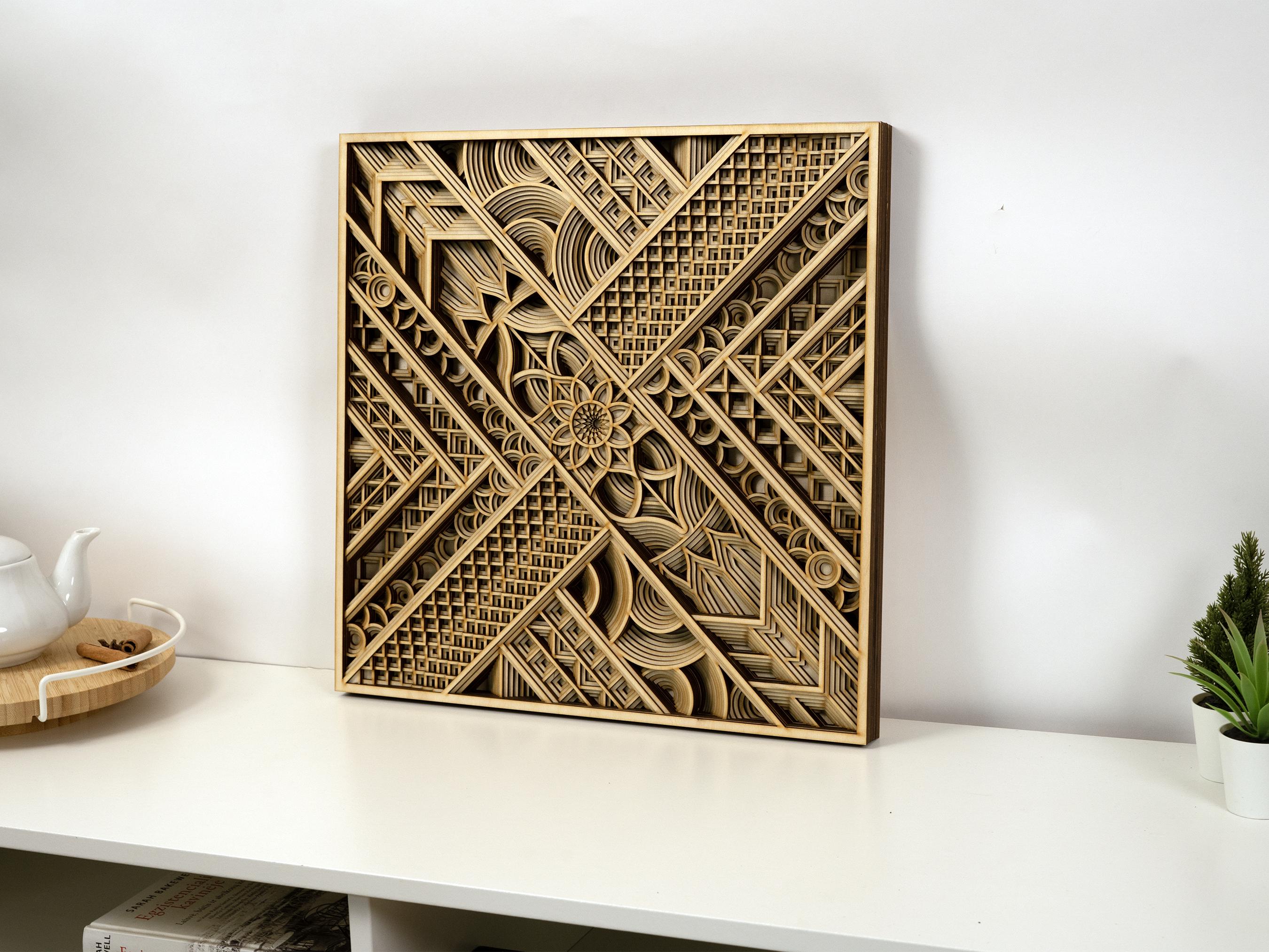 3D Mandala Wood Wall Art – Sacred Geometry Home Decor - Etsy