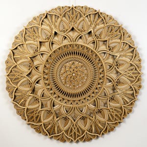 Minimalist Boho Mandala Wall Decor – A lightweight and stylish wooden mandala, adding a touch of mindfulness and beauty to your home