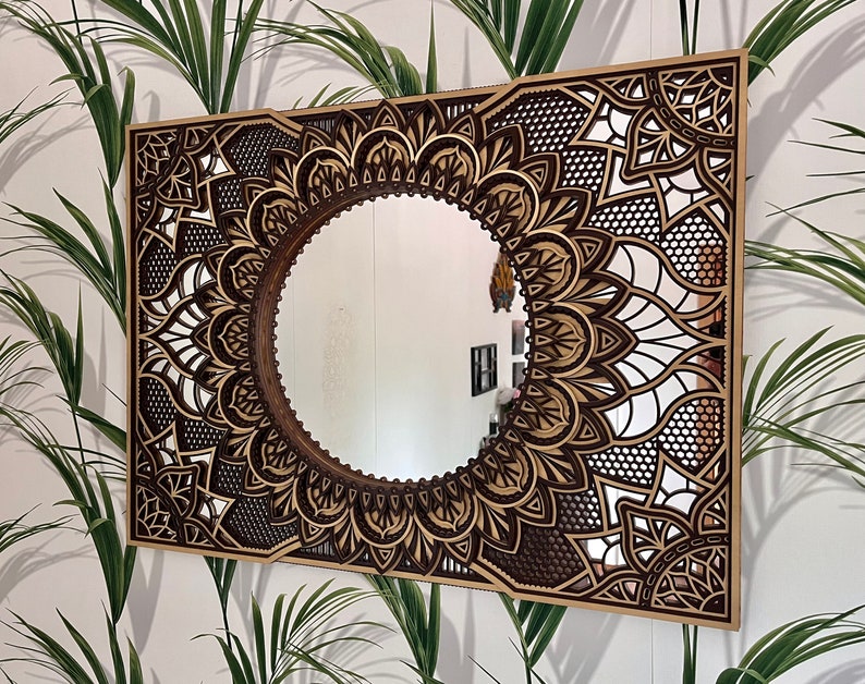 Wall Mirror Large Mirror Wall Décor Mandala Wall Art - Etsy