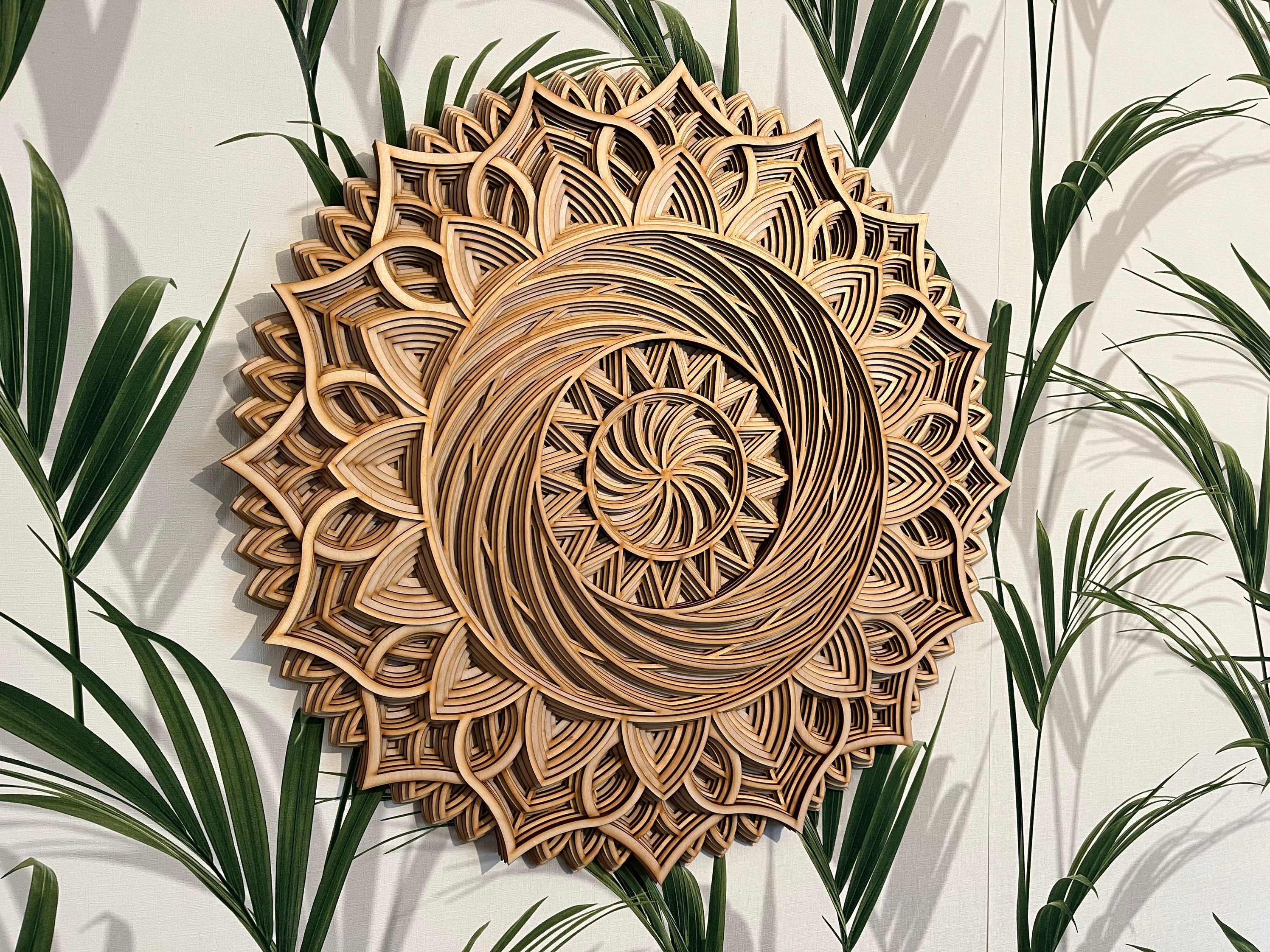 WOOD MANDALA DECOR Zen Wall Art, Sacred Geometry Mandala, Wooden Gift ...