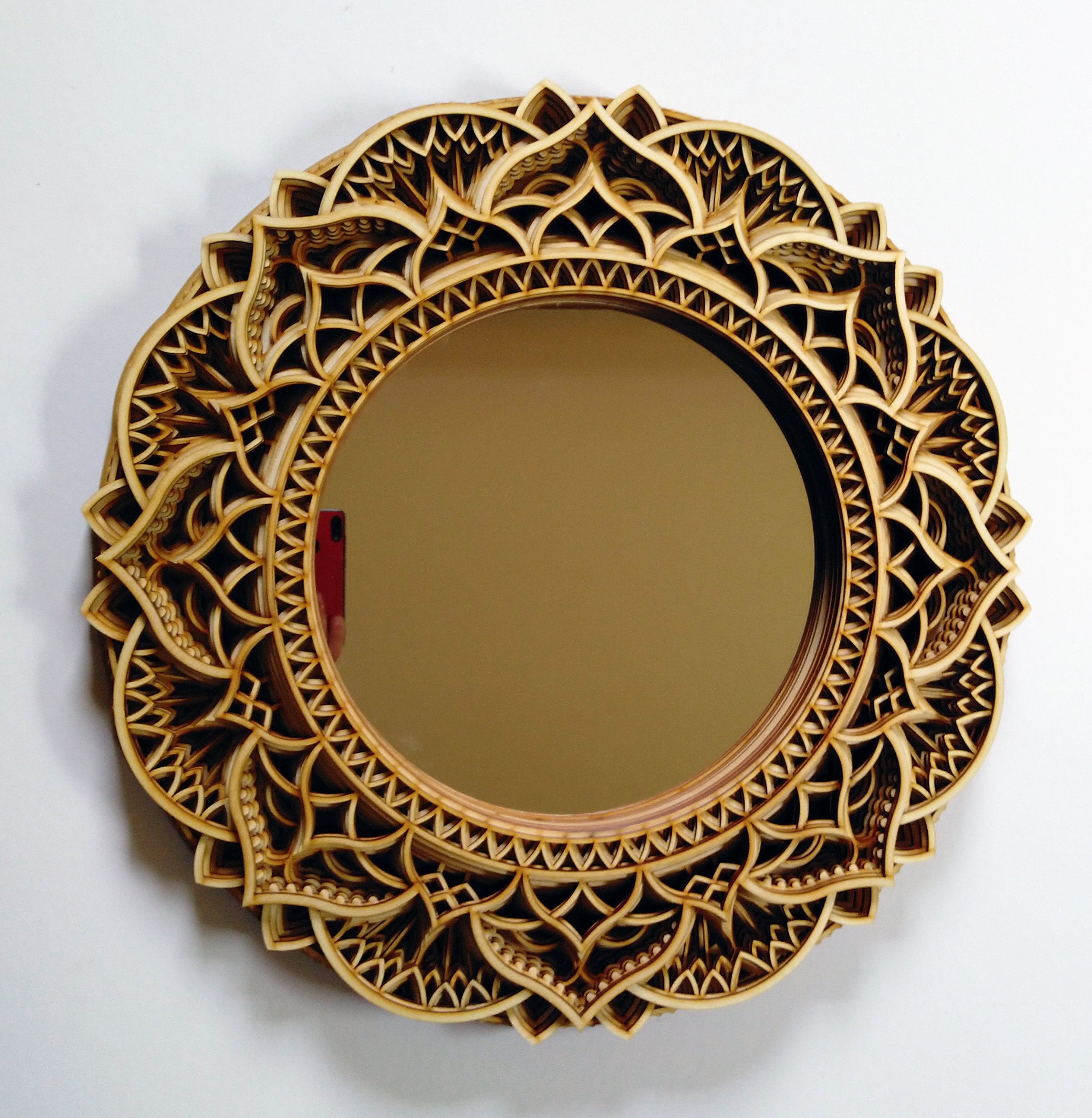 Art Deco Mirror Circle Mirror Mirror Wall Decor Apartment Etsy