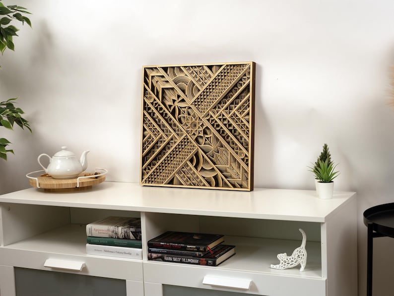 3D Mandala Wood Wall Art – Sacred Geometry Home Decor - Etsy