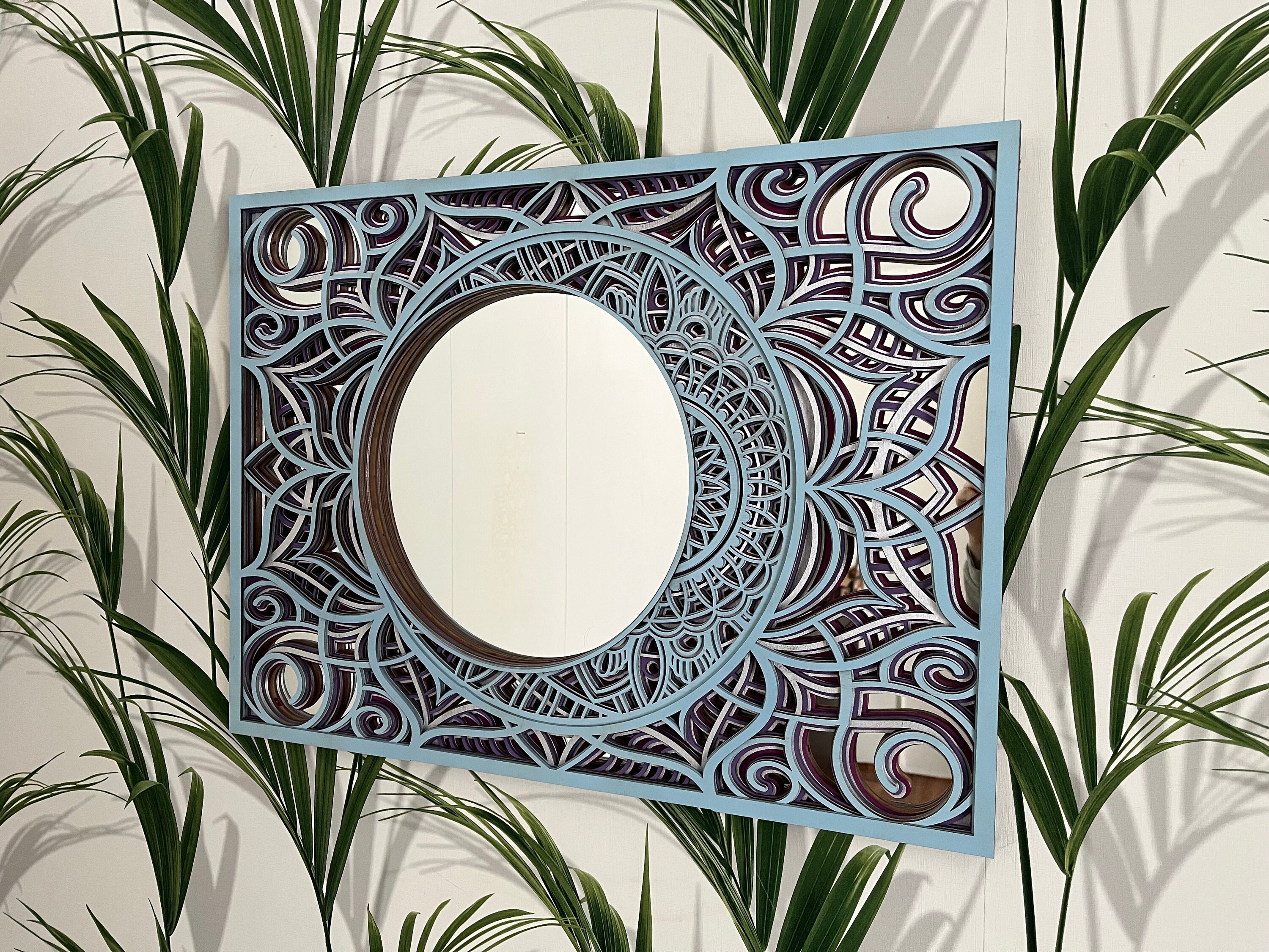 Moon Mirror Mirror Wall Decor Boho Wall Decor Irregular Mirror Etsy
