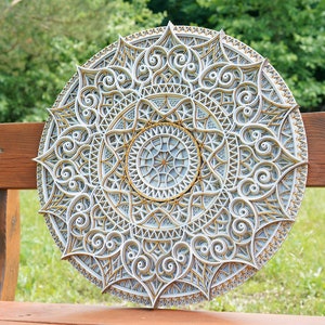 Mandala Wall Art, Wooden Large Home Decor, Spiritual Wood Gift, Boho Decoration Accent, Sacred Geometry Minimalistic Art, Zen Gift for Her