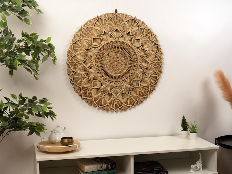 Sacred Geometry Wall Decor – A mesmerizing mandala design that brings symmetry and tranquility to any room