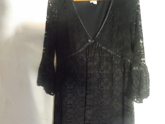 vintage black LACE BABYDOLL DRESS