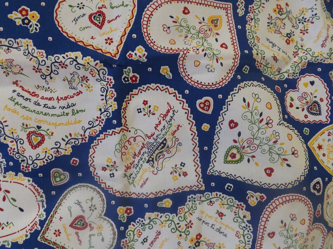Large traditional Portuguese TABLECLOTHViana Hearts250 x 150 Etsy