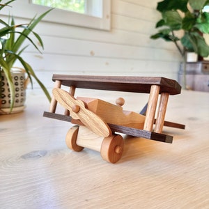 Toy Plane, Wooden Plane, Montessori, Biplane, Kids Toy, Wooden Toy