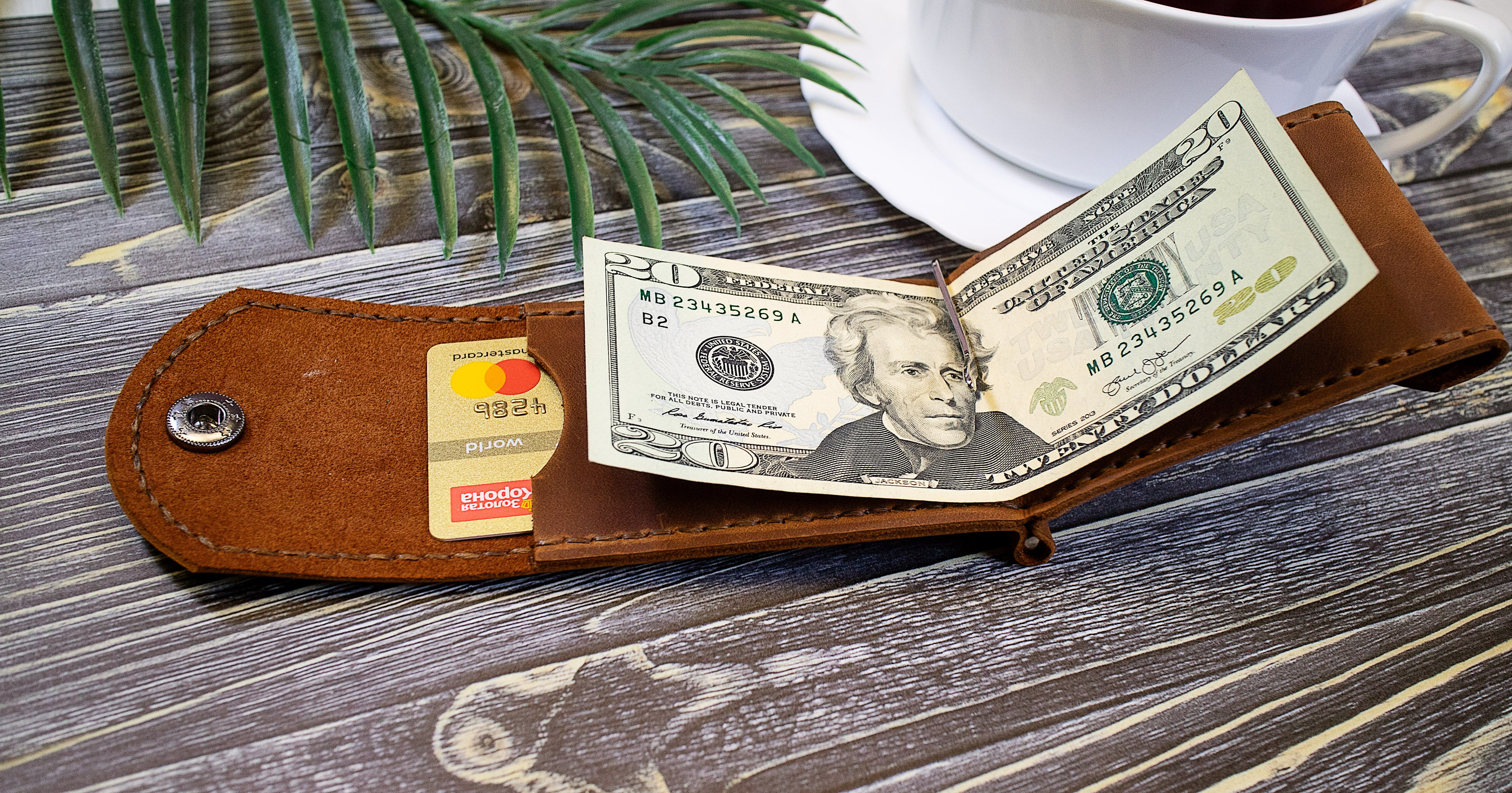 Tarjetero Hombre Rfid Cartera Jidyllic Slim De Cuero Sintético