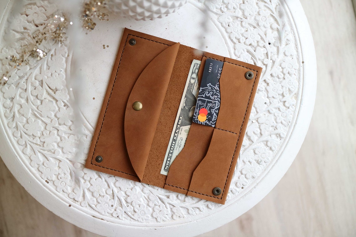 Womens wallet Leather minimalist wallet slim wallet Etsy