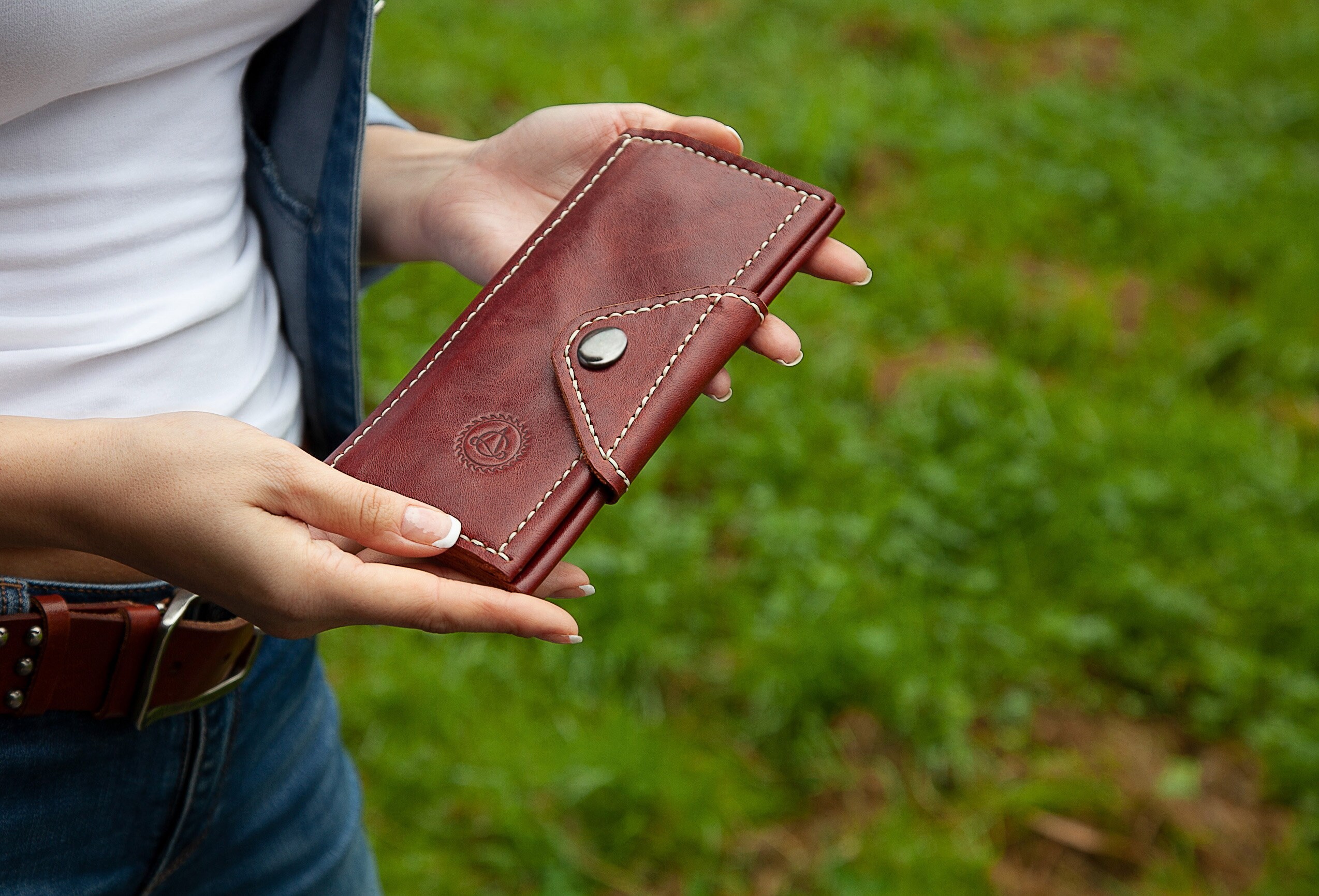 Leather women's wallet travel wallet slim wallet Etsy