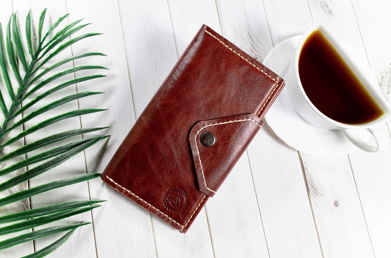 Leather women's wallet travel wallet slim wallet Etsy