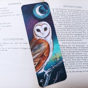 Owl Bookmark / Barn Owl Bookmark / Midnight Owl