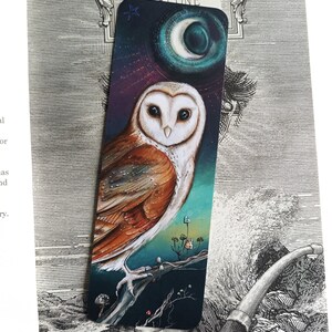 Midnight Owl Illustrated Bookmark | A Quiet Companion for Night Readers