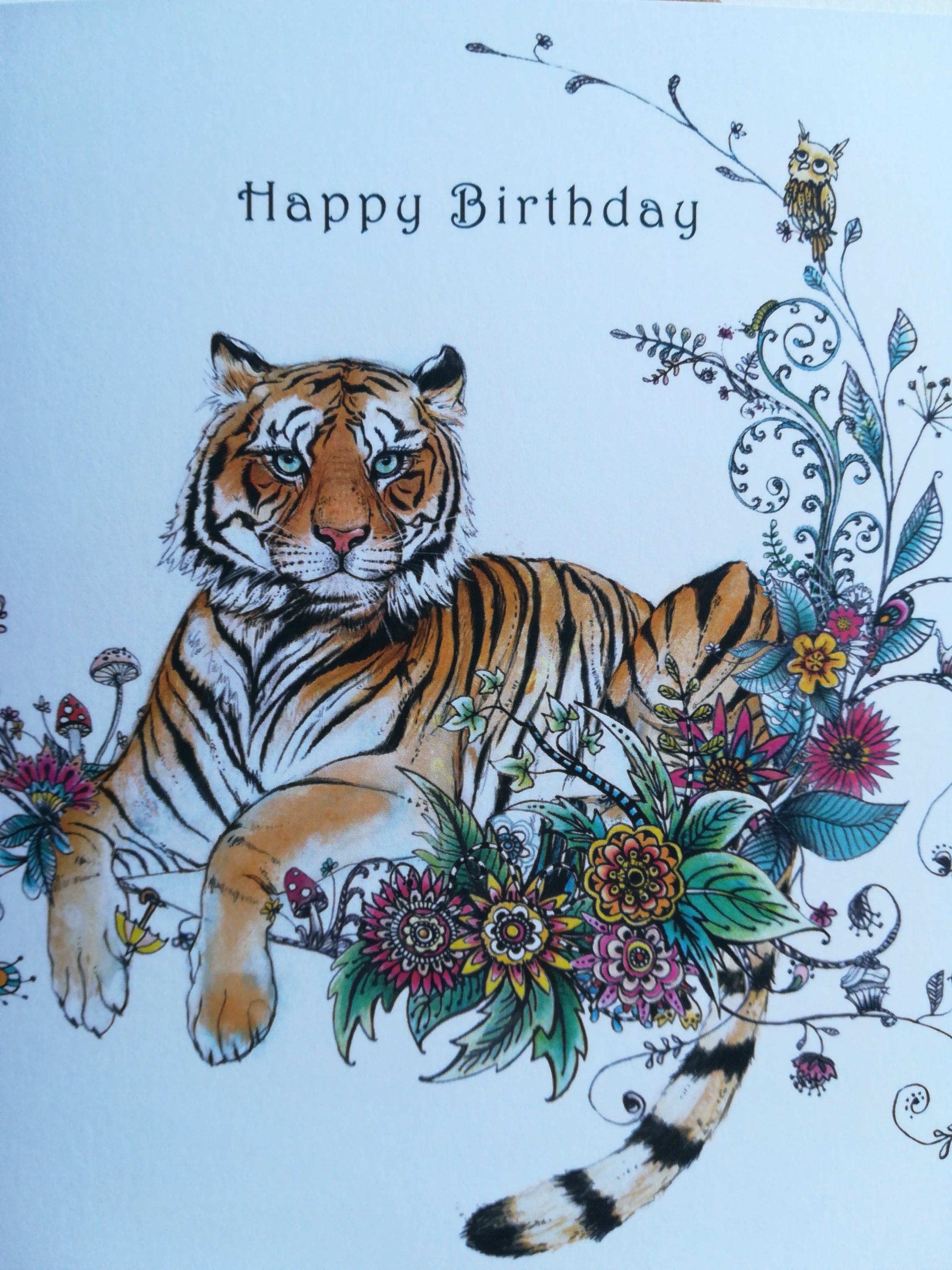 Twizler - Biglietto di auguri di buon compleanno con animali della giungla – Biglietto di auguri di compleanno