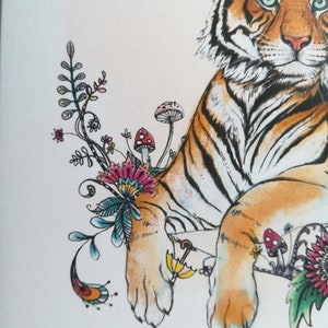 Tiger Mothers Day Card / Happy Mothers Day / Best Mum / Floral - Etsy UK