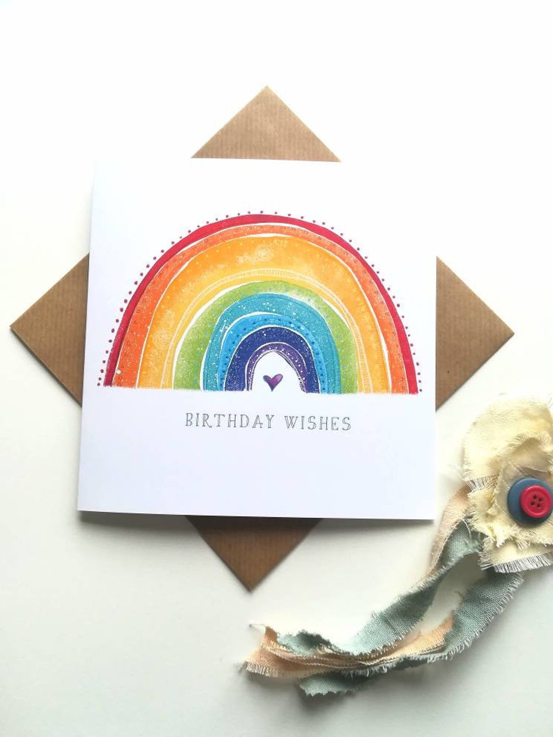 Birthday Rainbow Card // Birthday Wishes Rainbow // Thinking of You
