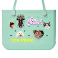 Customizable  Charms for Bogg Bags with Photo Text Personalized Tote Bag Charms, Acrylic Beach Bag Accessories Charms  Mother's Day Gifts