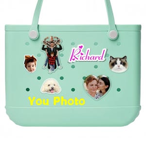 Customizable  Charms for Bogg Bags with Photo Text Personalized Tote Bag Charms, Acrylic Beach Bag Accessories Charms  Mother&#39;s Day Gifts