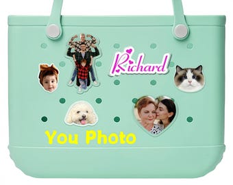 Custom Photo Bag Charm: Personalized Acrylic Tote Bag Accessory