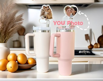 Personalized Stanley Straw Topper, Custom Photo Cup Cover, Mother's Day Gift