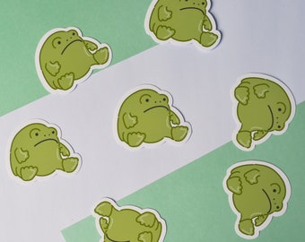 Frog sticker, froggy sticker, kawaii sticker, journal sticker, laptop sticker, gift